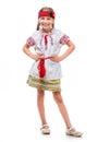Little girl in the national Ukrainian costume