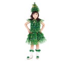 Little girl in a Newyear tree costume Royalty Free Stock Photo