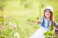 Little girl with onion