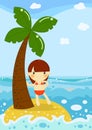 Little girl in palm beach