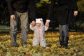 Little girl with parents