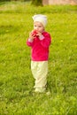 Little girl in park Royalty Free Stock Photo