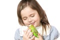 Little girl with Parrot Royalty Free Stock Photo