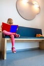 Little girl patient waiting at Doctors Waiting Room