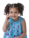 Little Girl With Phone Call Royalty Free Stock Photo