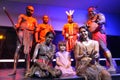 Little girl photographed with Native Australia people