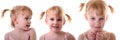 Little girl with pigtails Royalty Free Stock Photo