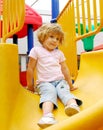 Little girl on playground Royalty Free Stock Photo