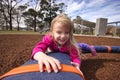 Little girl in playground Royalty Free Stock Photo