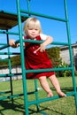 Little girl on playground Royalty Free Stock Photo