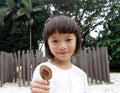 Little girl on playground Royalty Free Stock Photo