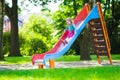 Little girl on a playground Royalty Free Stock Photo