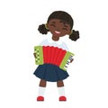 Little girl playing accordion Royalty Free Stock Photo