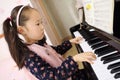 Little girl playing the piano at home Royalty Free Stock Photo