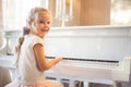 Little girl playing piano