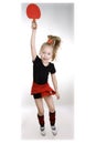 Little girl playing ping-pong. Royalty Free Stock Photo