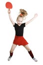 Little girl playing ping-pong. Royalty Free Stock Photo