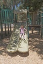 Little Girl Playing on a Slide