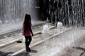 Little girl playing in water Royalty Free Stock Photo