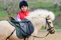 Little girl and pony Royalty Free Stock Photo