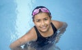 Little girl in pool Royalty Free Stock Photo