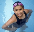 Little girl in pool Royalty Free Stock Photo