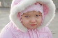 Little girl portrait close up outdoor Royalty Free Stock Photo