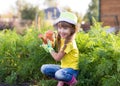 Little girl posing with watering can Royalty Free Stock Photo