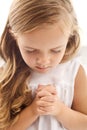 Little girl praying Royalty Free Stock Photo