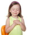 Little girl praying Royalty Free Stock Photo