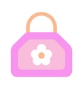 Little girl purse semi flat colour vector object Royalty Free Stock Photo