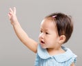 Little girl raise her hand up Royalty Free Stock Photo