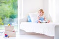 Little girl reading a book Royalty Free Stock Photo