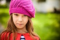 Little girl in red beret Royalty Free Stock Photo