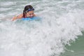 Boogie Board Fun for Little Girl Royalty Free Stock Photo