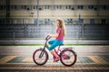 Little girl riding bicycle Royalty Free Stock Photo