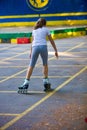 Girl on rollers Royalty Free Stock Photo