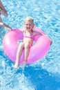 Little girl with rubber ring Royalty Free Stock Photo