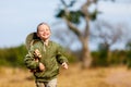 Little girl on safari Royalty Free Stock Photo