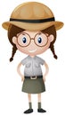 Little girl in safari outfit