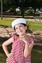 Little Girl in Sailor Hat