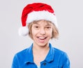 Little girl in santa hat Royalty Free Stock Photo