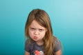 Little girl with sassy expression Royalty Free Stock Photo