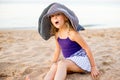 Little girl on the seashore Royalty Free Stock Photo