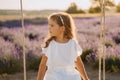 Little Girl Shoot on Lavander Field Background