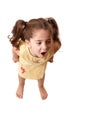 Little girl shouting, or tantrum Royalty Free Stock Photo