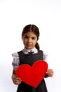 Little Girl Big Heart Royalty Free Stock Photo