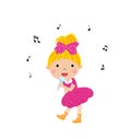 Little girl sing Royalty Free Stock Photo