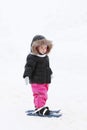Little girl on skis