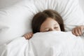 Little Girl Sleeping In Bed Royalty Free Stock Photo